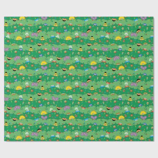 Sesamstraße Weihnachtsmuster Geschenkpapier (Flach)