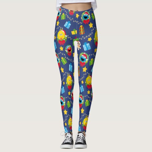 Sesamstraße Weihnachtsmuster Leggings (Vorderseite)