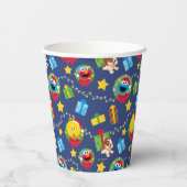 Sesamstraße Weihnachtsmuster Pappbecher (Rückseite)