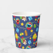 Sesamstraße Weihnachtsmuster Pappbecher (Vorderseite)