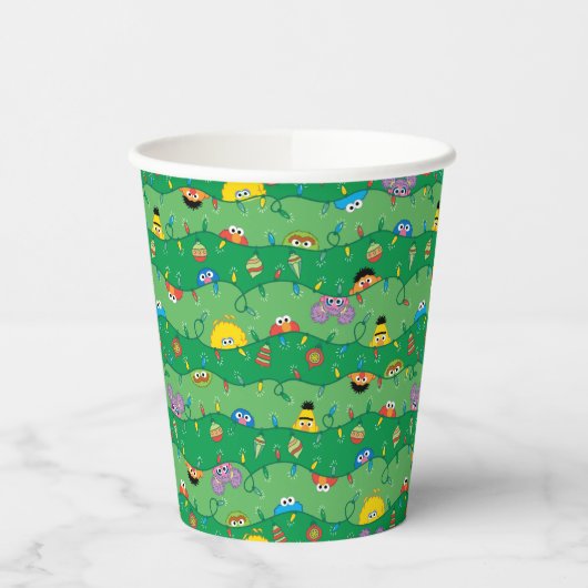 Sesamstraße Weihnachtsmuster Pappbecher (Links)