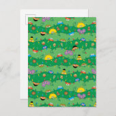 Sesamstraße Weihnachtsmuster Postkarte (Vorne/Hinten)