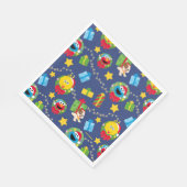 Sesamstraße Weihnachtsmuster Serviette (Ecke)