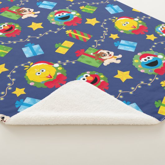 Sesamstraße Weihnachtsmuster Sherpadecke (3/4)