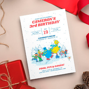 Sesamstraße Winter Birthday Party Einladung