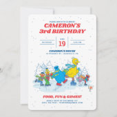 Sesamstraße | Winter Birthday Party Einladung (Vorderseite)