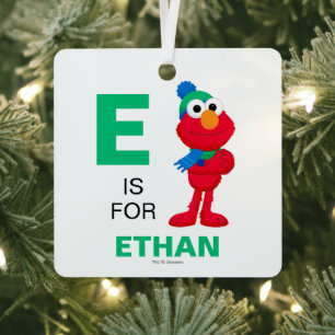Sesamstraße Winter Elmo Ornament Aus Metall