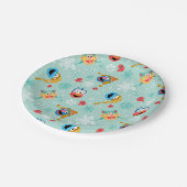 Sesamstraße Winter Pattern Pappteller (Schrägansicht)