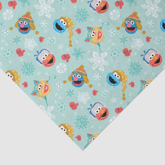 Sesamstraße Winter Pattern Seidenpapier (Ausschnitt)