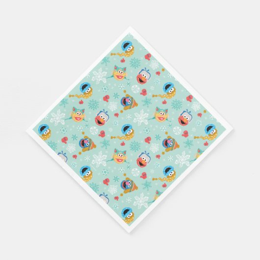 Sesamstraße Winter Pattern Serviette (Ecke)