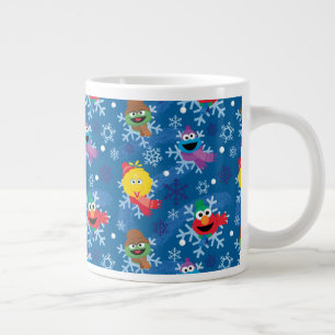 Sesamstraße Winter-Schneeflocken-Muster Jumbo-Tasse