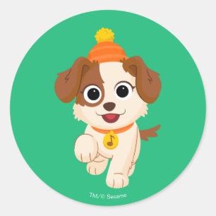 Sesamstraße Winter Tango Runder Aufkleber