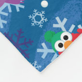 Sesamstraße Winterschneeflockenmuster Fleecedecke (Ecke)