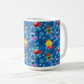 Sesamstraße Winterschneeflockenmuster Kaffeetasse (VorderseiteRechts)