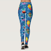 Sesamstraße Winterschneeflockenmuster Leggings (Rückseite)