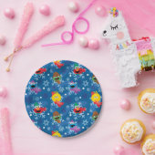 Sesamstraße Winterschneeflockenmuster Pappteller (Party)