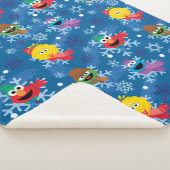 Sesamstraße Winterschneeflockenmuster Sherpadecke (3/4)