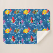 Sesamstraße Winterschneeflockenmuster Sherpadecke (Vorderseite (Horizontal))