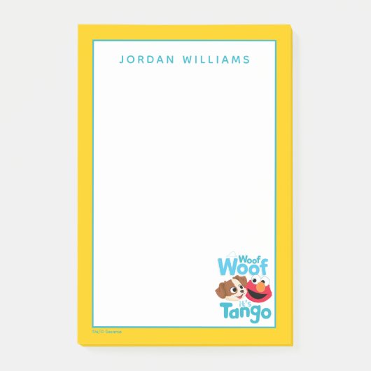 Sesamstraße | Woof Woof It's Tango & Elmo Post-it Klebezettel (Vorderseite)