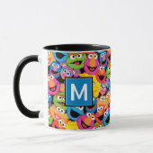 Sesamstraße-Zeichen gegenüber Monogramm Tasse (Links)