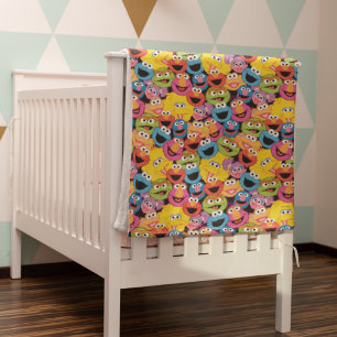 Sesamstraße-Zeichen gegenüber Muster Fleecedecke