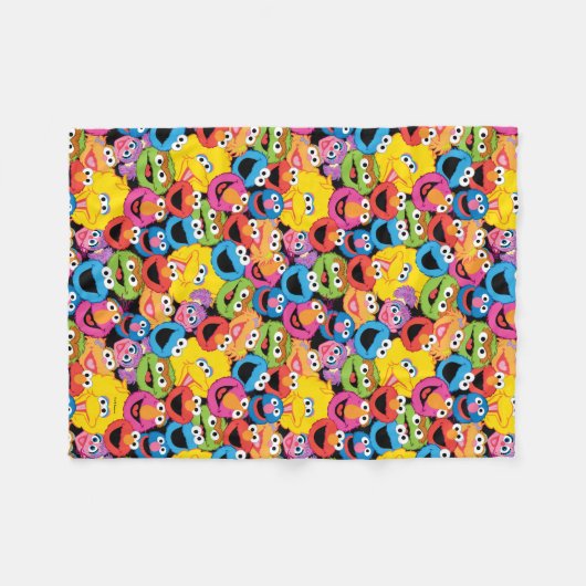 Sesamstraße-Zeichen gegenüber Muster Fleecedecke (Vorderseite (Horizontal))