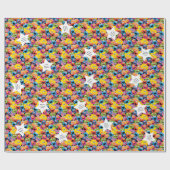 Sesamstraße-Zeichen gegenüber Muster Geschenkpapier (Flach)