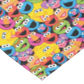 Sesamstraße-Zeichen gegenüber Muster Tischdecke (Schrägansicht)