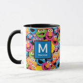 Sesamstraße-Zeichen: Name und Monogramm Tasse (Links)