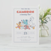 Sesamstraße | Zwei SeSummer Birthday Einladung (Stehend Vorderseite)