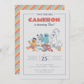 Sesamstraße | Zwei SeSummer Birthday Einladung (Vorne/Hinten)