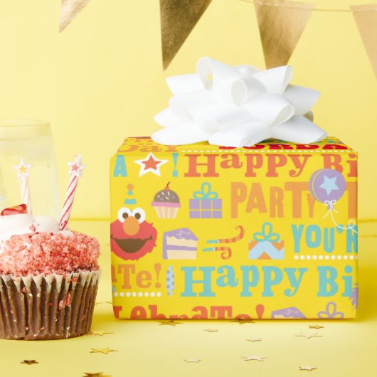 Sesamstraßen-Feier-Muster Geschenkpapier (Geburtstagsparty)