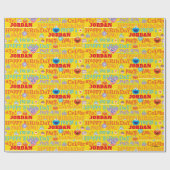 Sesamstraßen-Feier-Muster Geschenkpapier (Flach)