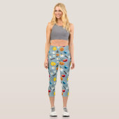 SesamStreet Niedlich Halloween Pattern Capri Leggings (Vorderseite)