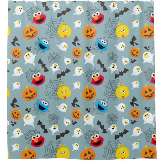 SesamStreet Niedlich Halloween Pattern Duschvorhang (Vorderseite)