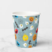 SesamStreet Niedlich Halloween Pattern Pappbecher (Rückseite)