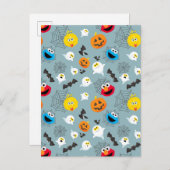 SesamStreet Niedlich Halloween Pattern Postkarte (Vorne/Hinten)
