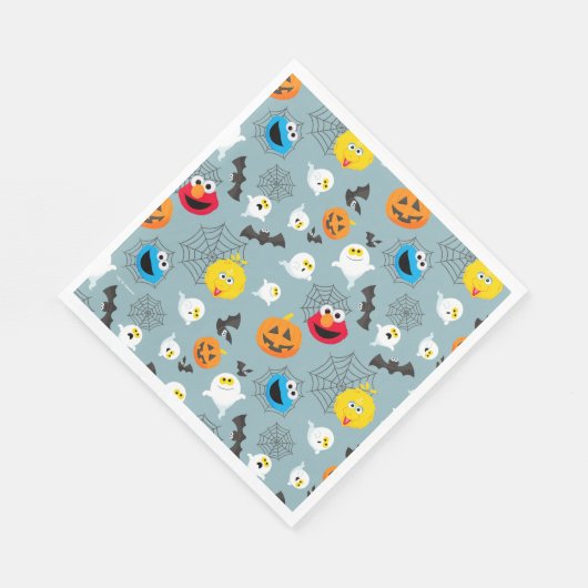 SesamStreet Niedlich Halloween Pattern Serviette (Ecke)