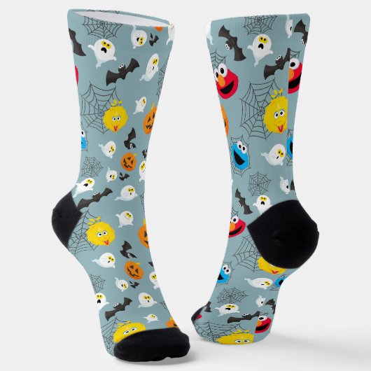 SesamStreet Niedlich Halloween Pattern Socken (Gewinkelt)