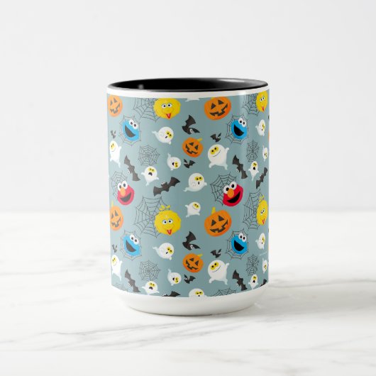 SesamStreet Niedlich Halloween Pattern Tasse (Zentrum)
