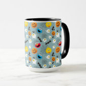 SesamStreet Niedlich Halloween Pattern Tasse (VorderseiteRechts)