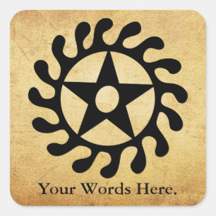 Sese Wo Soban   Symbol Lebensdauerveränderungen &  Quadratischer Aufkleber