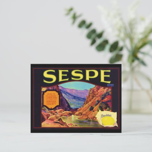 Sespe Lemons Postkarte (Stehend Vorderseite)