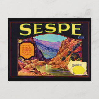 Sespe Zitronen Postkarte