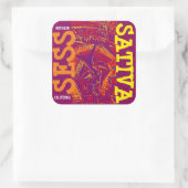 SESS SATIVA QUADRATISCHER AUFKLEBER (Tasche)