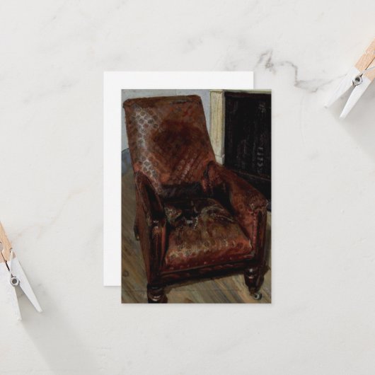 Sessel am Kamin (von Lucian Freud) Karte (Vorderseite/Rückseite Beispiel)