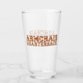 Sessel Quarterback Football Typografy Ale Glas (Vorderseite)