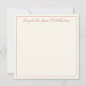 Sessel und Regenschirm aus Rosa und Creme Mitteilungskarte (Rückseite)