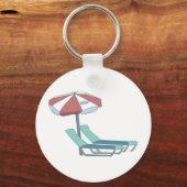 Sessel und Regenschirm Schlüsselanhänger (Vorderseite)