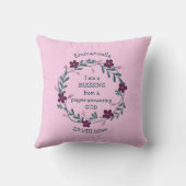 SESSENPRAYER ANTWORT GOD | Floral Baby PINK Kissen (Rückseite)